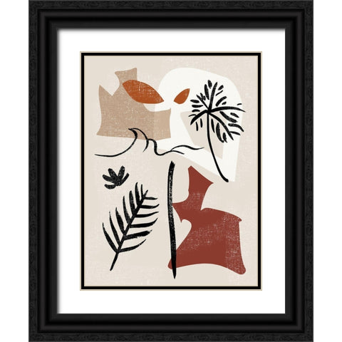 Soft Palms VI Black Ornate Wood Framed Art Print with Double Matting by Wang, Melissa