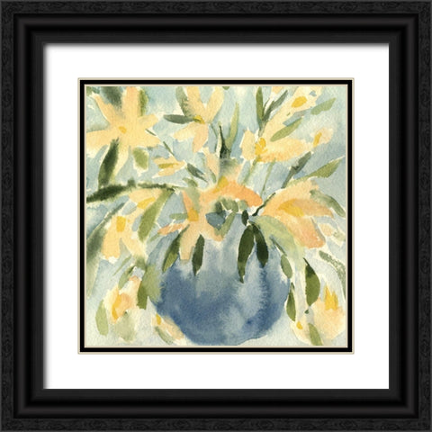 Basic Blooms I Black Ornate Wood Framed Art Print with Double Matting by Caroline, Emma