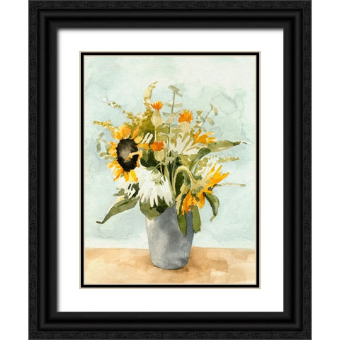 Birthday Bouquet I Black Ornate Wood Framed Art Print with Double Matting by Caroline, Emma