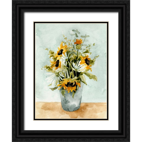 Birthday Bouquet II Black Ornate Wood Framed Art Print with Double Matting by Caroline, Emma