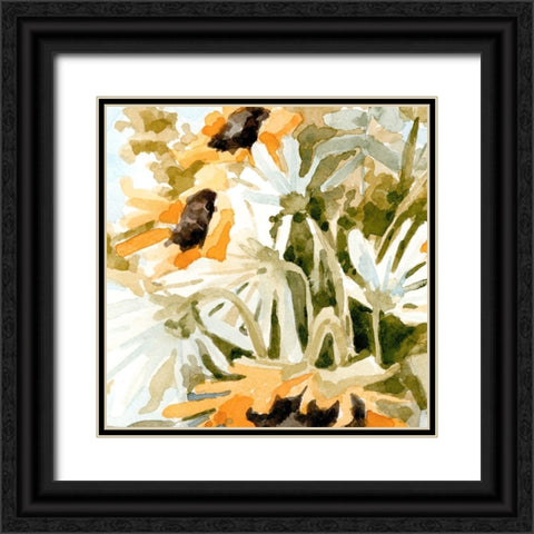 Bouquet Jumble I Black Ornate Wood Framed Art Print with Double Matting by Caroline, Emma