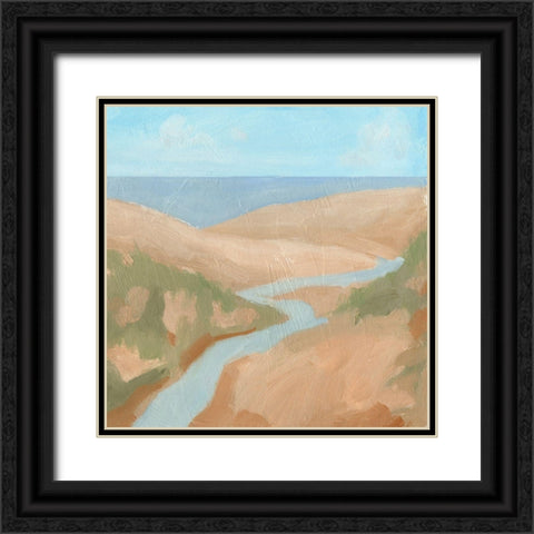 Sandy Brook I Black Ornate Wood Framed Art Print with Double Matting by Green, Jacob