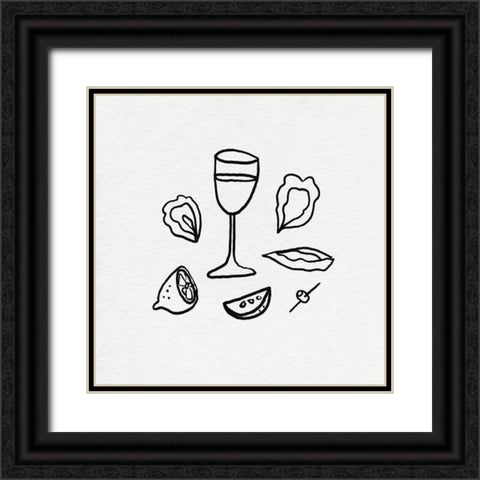 Late Lunch I Black Ornate Wood Framed Art Print with Double Matting by Sizemore, Natalie