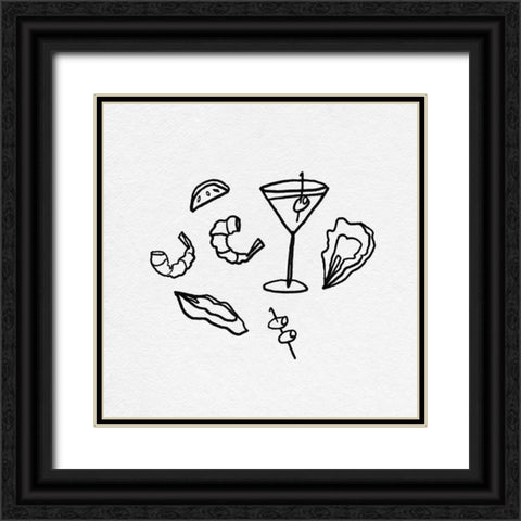 Late Lunch II Black Ornate Wood Framed Art Print with Double Matting by Sizemore, Natalie