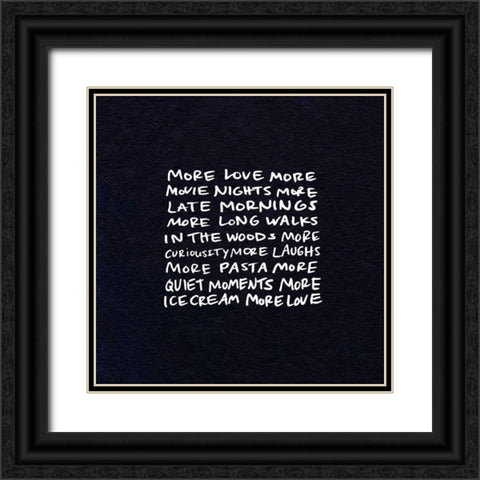 More Love II Black Ornate Wood Framed Art Print with Double Matting by Sizemore, Natalie