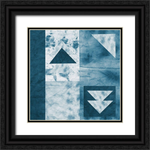 Quilted Texture I Black Ornate Wood Framed Art Print with Double Matting by Sizemore, Natalie