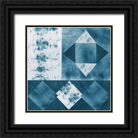 Quilted Texture II Black Ornate Wood Framed Art Print with Double Matting by Sizemore, Natalie