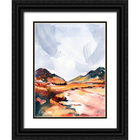 Chromatic Landscapes II Black Ornate Wood Framed Art Print with Double Matting by Parker, Jennifer Paxton