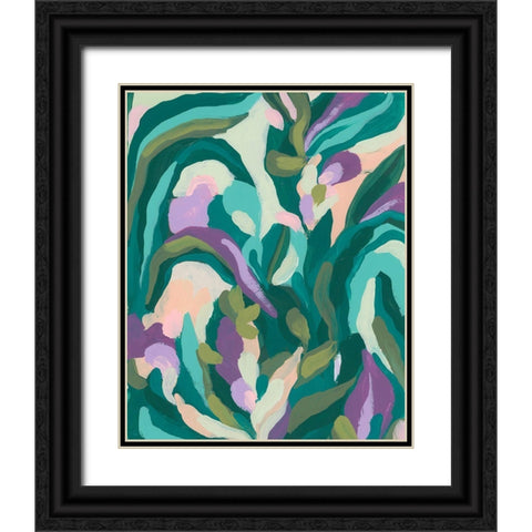 Jungle Wave I Black Ornate Wood Framed Art Print with Double Matting by Vess, June Erica
