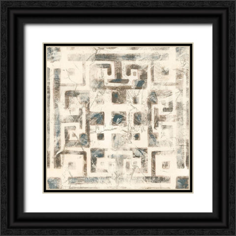 Ancient Textile Motif II Black Ornate Wood Framed Art Print with Double Matting by Vess, June Erica