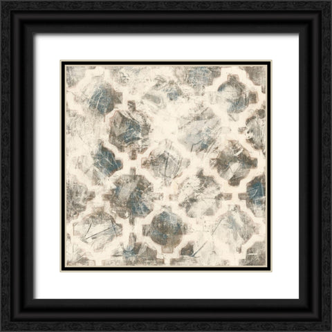 Ancient Textile Motif IV Black Ornate Wood Framed Art Print with Double Matting by Vess, June Erica