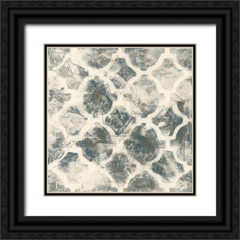 Ancient Textile Motif V Black Ornate Wood Framed Art Print with Double Matting by Vess, June Erica