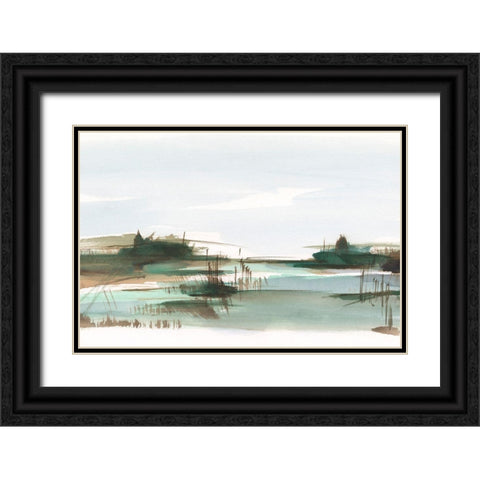 Marsh Reeds III Black Ornate Wood Framed Art Print with Double Matting by Harper, Ethan