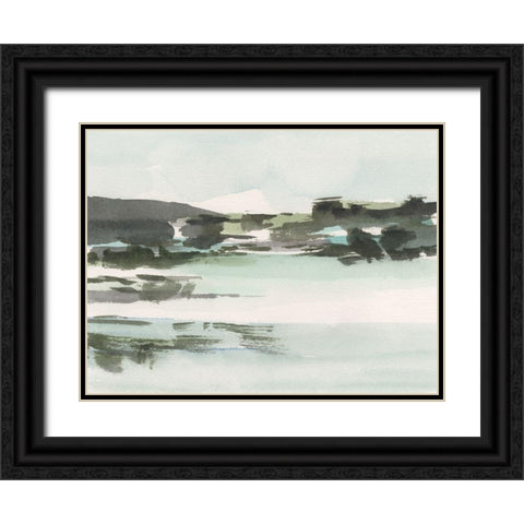 Turquoise Marsh II Black Ornate Wood Framed Art Print with Double Matting by Harper, Ethan
