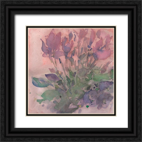 Fanciful Floral Moment I Black Ornate Wood Framed Art Print with Double Matting by Dixon, Samuel