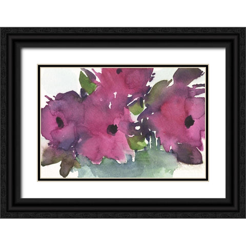 Floral Pretty II Black Ornate Wood Framed Art Print with Double Matting by Dixon, Samuel