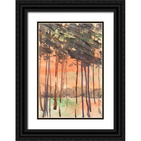 Between the Trees I Black Ornate Wood Framed Art Print with Double Matting by Dixon, Samuel