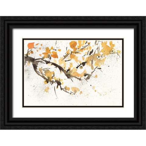 Watercolor Tree Branch I Black Ornate Wood Framed Art Print with Double Matting by Dixon, Samuel