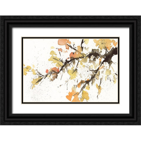 Watercolor Tree Branch II Black Ornate Wood Framed Art Print with Double Matting by Dixon, Samuel
