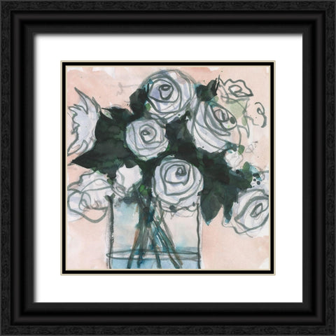 Floral Bunch II Black Ornate Wood Framed Art Print with Double Matting by Dixon, Samuel