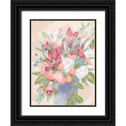 Blush Array I Black Ornate Wood Framed Art Print with Double Matting by Vess, June Erica