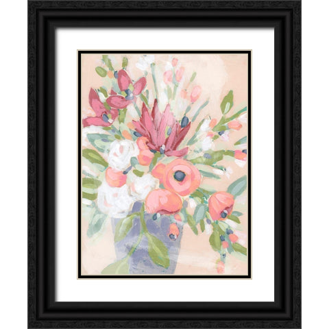 Blush Array II Black Ornate Wood Framed Art Print with Double Matting by Vess, June Erica