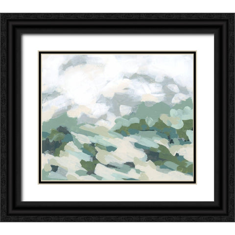 Verdant Hillside I Black Ornate Wood Framed Art Print with Double Matting by Vess, June Erica