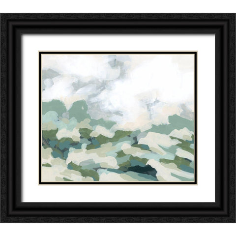 Verdant Hillside II Black Ornate Wood Framed Art Print with Double Matting by Vess, June Erica