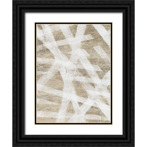 Splinters Black Ornate Wood Framed Art Print with Double Matting by Longley, Alicia