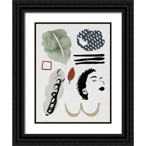 Collected Mindfulness III Black Ornate Wood Framed Art Print with Double Matting by Wang, Melissa