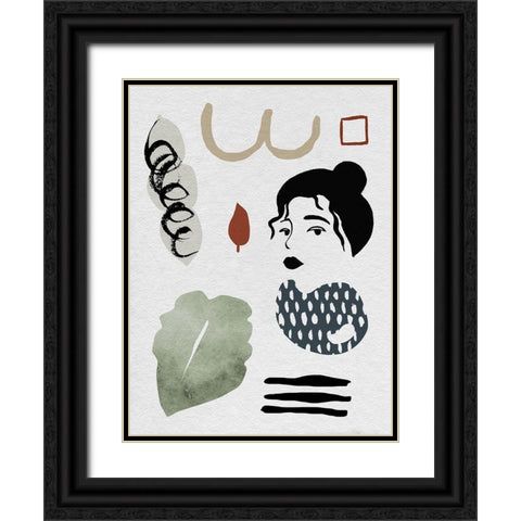Collected Mindfulness IV Black Ornate Wood Framed Art Print with Double Matting by Wang, Melissa