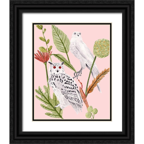 Birds in Motion V Black Ornate Wood Framed Art Print with Double Matting by Wang, Melissa