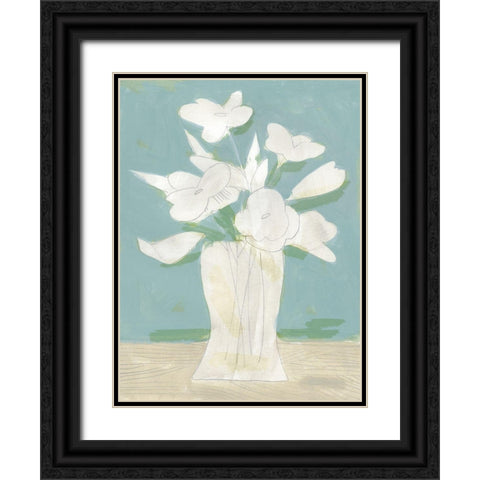 Muted Spring Arrangement I Black Ornate Wood Framed Art Print with Double Matting by Green, Jacob