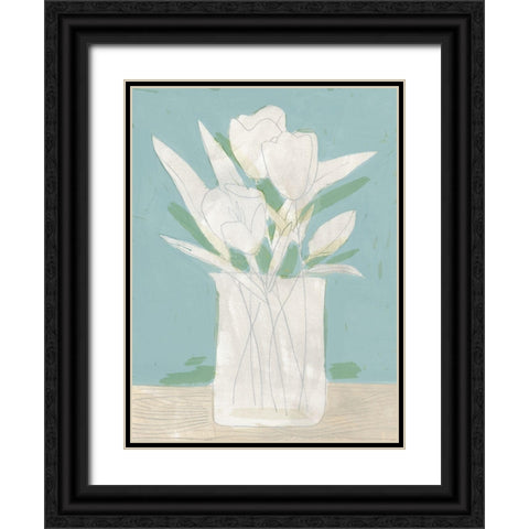 Muted Spring Arrangement II Black Ornate Wood Framed Art Print with Double Matting by Green, Jacob