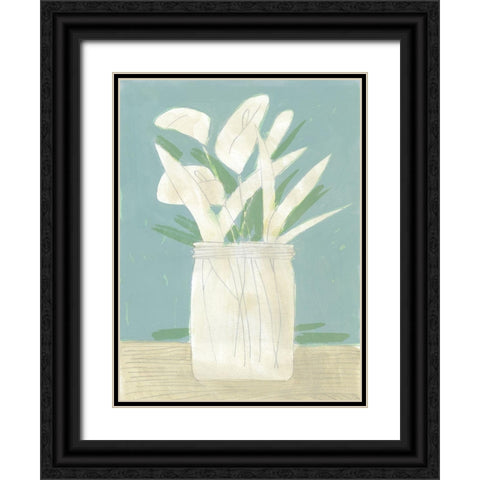 Muted Spring Arrangement IV Black Ornate Wood Framed Art Print with Double Matting by Green, Jacob