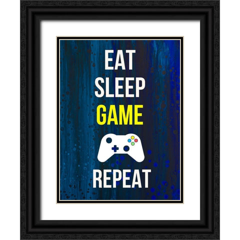 Gamer at Play V Black Ornate Wood Framed Art Print with Double Matting by Warren, Annie