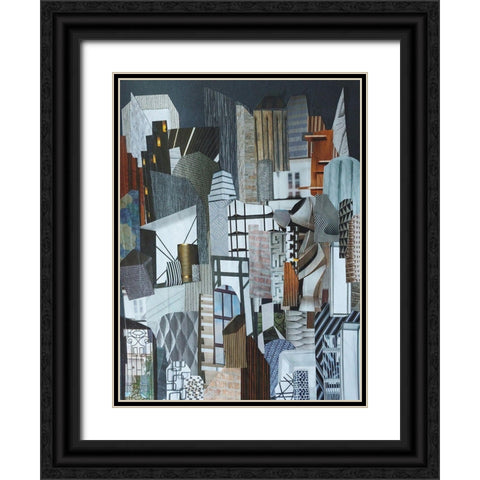 Western Metropolis Black Ornate Wood Framed Art Print with Double Matting by Good, Coco