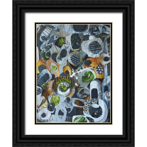 Big Sur Stones and Kelp Black Ornate Wood Framed Art Print with Double Matting by Good, Coco