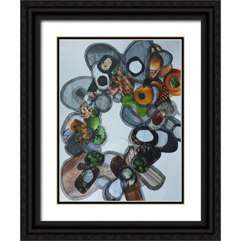 Amelia Island Stones Black Ornate Wood Framed Art Print with Double Matting by Good, Coco