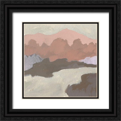 Blush Foothills I Black Ornate Wood Framed Art Print with Double Matting by Green, Jacob