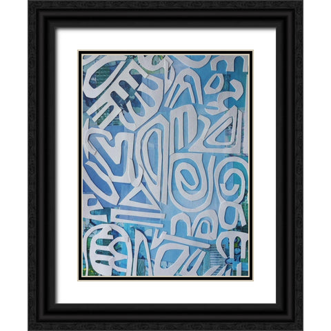 Santorini Black Ornate Wood Framed Art Print with Double Matting by Good, Coco