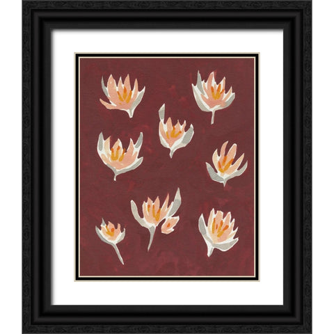 Pink Potpourri II Black Ornate Wood Framed Art Print with Double Matting by Caroline, Emma