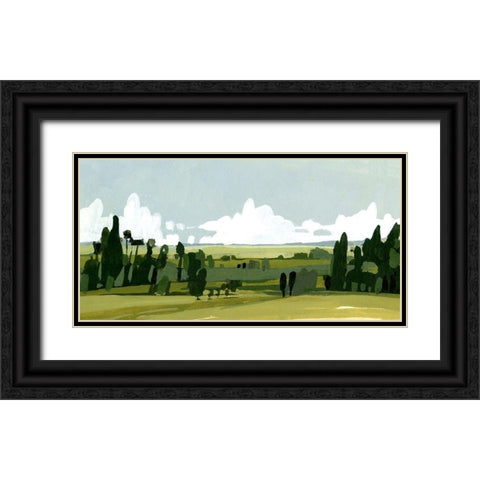 Verdant Summer III Black Ornate Wood Framed Art Print with Double Matting by Caroline, Emma