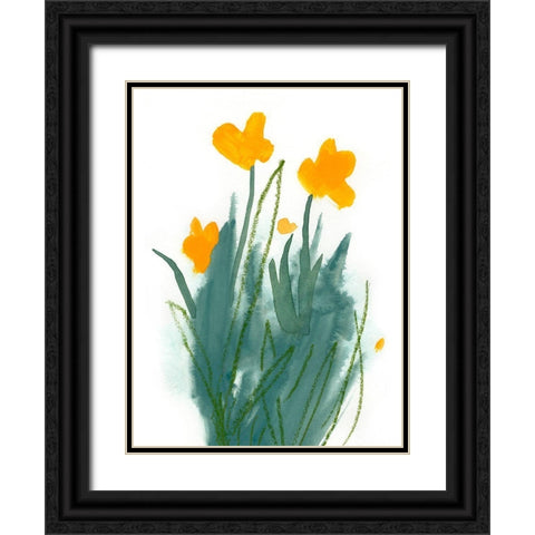 Daffodil Bunch I Black Ornate Wood Framed Art Print with Double Matting by Green, Jacob