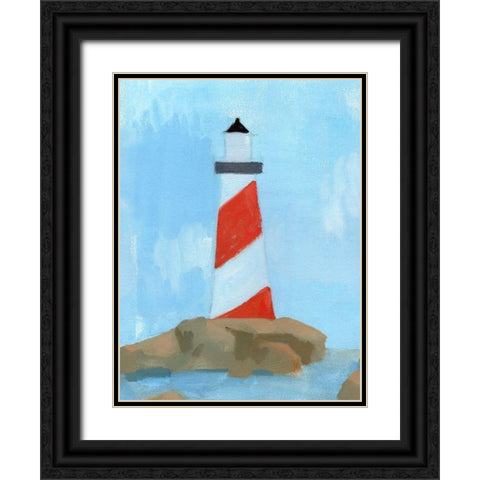 Lookout Point I Black Ornate Wood Framed Art Print with Double Matting by Green, Jacob