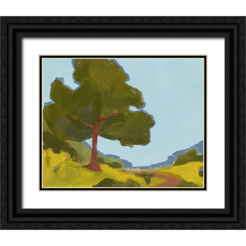 Bright Park II Black Ornate Wood Framed Art Print with Double Matting by Green, Jacob