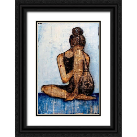 Dont Break My Heart Black Ornate Wood Framed Art Print with Double Matting by Ashley, Erin