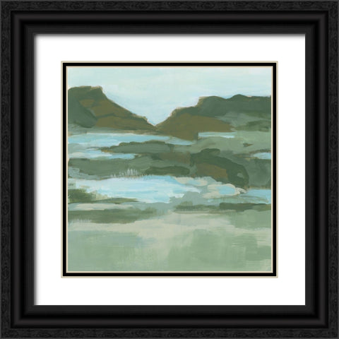 Lake Hills II Black Ornate Wood Framed Art Print with Double Matting by Vess, June Erica