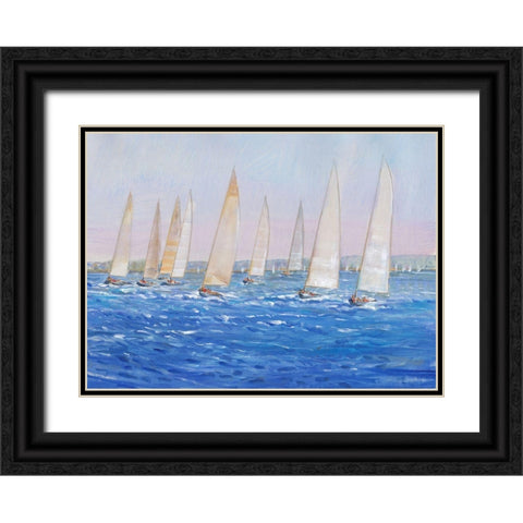 Sailing Event I Black Ornate Wood Framed Art Print with Double Matting by OToole, Tim