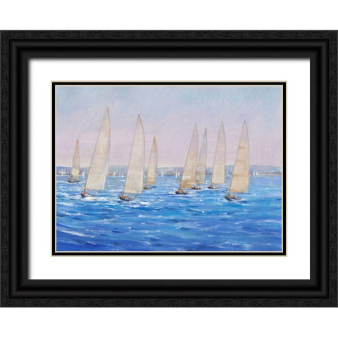 Sailing Event II Black Ornate Wood Framed Art Print with Double Matting by OToole, Tim